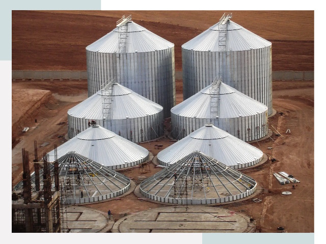 Строительство зерновых силосов в Россоши